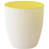 PORTACANDELE VETRO SATIN.POPPIE x6pz COD.168266 DUNI 90X85mm BIANCO/GIALLO
