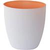 PORTACANDELE VETRO SATIN.POPPIE x6pz COD.168264 DUNI 90X85mm BIANCO/MANDARINO