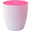 PORTACANDELE VETRO SATIN.POPPIE x6pz COD.168265 DUNI 90X85mm BIANCO/FUCSIA