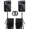 FBT COPPIA FBT JMAXX 114A BUNDLE CON STATIVI,COVER PER IL TRASPORTO E CAVI XLR