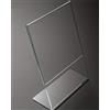 Puntofotoidee Cornice in Plexiglass da Tavolo - Porta Menu Trasparente - Portafoto da Tavolo - Espositore Pubblicitario - Espositore per Brochure, Depliant, Volantini (Trasparente, 18X24 cm Verticale)