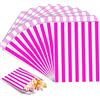 MOMAHUA 100 Pezzi Sacchetti Carta Rosa Piccoli,13x18cm Buste Regalo Sacchetti Alimenti|Caramelle|Cioccolatini|Biscotti,Party Bag per Halloween,Natale,Feste,Matrimoni
