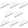 INCREWAY 8 PZ Maniglie per Cassetti a Mezza Luna in Lega di Alluminio Maniglie per Mobili Pomelli Semicircolari Pomelli Decorativi per Porte (Bianco)