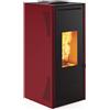Invicta Stufa a pellet canalizzata TALO 11 PLUS 11.6 kW rossa