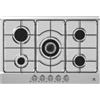 MASTER KITCHEN Piano cottura 5 fuochi L 75 cm MKHG 75 E XS MASTER KITCHEN acciaio inox griglie in ferro smaltato