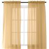 Elegant Comfort 2 pannelli trasparenti con tasca per asta da 5,1 cm, tende da finestra 101,6 cm di larghezza x 213,4 cm di lunghezza, marrone chiaro