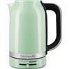 KitchenAid Bollitore Elettrico con Temperature Regolabile - 5KEK1701EPT - Bollitore Acqua de 1,7L en Acciaio Inox - Design Retro - Con Filtro Antocalcare Rimovible - 2400W - Colore Pistacchio Verde