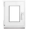 Framex Finestra Seminterrata Piccola in PVC Bianco, Larghezza x Altezza 40 x 50 cm (400 x 500 mm), Doppi Vetri (32 mm), Anta-Ribalta, Girevole DIN Sinistra - Premium