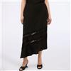 Fiorella Rubino Gonna midi asimmetrica con inserti pizzo
