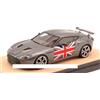 Tecnomodel TMDMI52AP ASTON MARTIN V12 ZAGATO 2012 SILVERGUN W/ENGLAND FLAG ED.LI