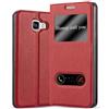 Cadorabo Custodia Libro per Samsung Galaxy A5 2016 in ROSSO ZAFFERANO - con Funzione Stand e Chiusura Magnetica - Portafoglio Cover Case Wallet Book Etui Protezione