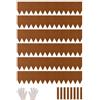 VEVOR Bordatura in Acciaio Metallo Antiruggine per Giardino, Bordatura Pieghevole per Prato Resistente, Facile Installare, Divisorio Aiuole Vialetto, Ruggine 6 Pezzi 1016 x 203,2 x 1,5 mm
