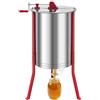 VEVOR Estrattore Elettrico di Miele in Acciaio Inox, Centrifuga Manuale per Miele 6 Telaini, con Coperchio Trasparente, Regolabile in Altezza, Apicoltura per Estrazione, 470 x 495 x 720 mm