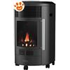 Stufa A Gas Gpl Da Interno 3,4 KW Effetto Camino Qlima GH8034R Nera - Confezione Da 1 Pezzo