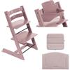 Stokke Kit Tripp Trapp con Cuscino Eco e Baby Set 2 - Heather Mauve - Heather Mauve Eco