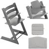 Stokke Kit Tripp Trapp con Cuscino Eco e Baby Set 2 - Storm Grey - Antracite Eco