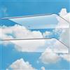 Pushglossy 2 Pcs 15.8 x 23.6 Inch Window Awning Invisible Rain Shelter Cover PET Front Door Canopy for Sun Snow Garden Outdoor Patio Protection