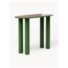 Westwing Collection Tavolino con piano in vetro Beni - Verde, Rosé