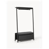 Westwing Collection Appendiabiti in legno Libby - Nero