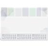 SIGEL H6312 Sottomano di carta- planner settimanale - grigio chiaro/azzurro/verde chiaro - circa A2-2026/2027/2028 - DE/EN/FR/NL - 30 foglie - certificazione FSC