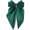 NYGGTYK 1 fermaglio per capelli con fiocco, accessori per capelli in tinta unita, accessori per capelli con nappa, grandi accessori per capelli da donna (verde)