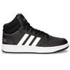 ADIDAS Hoops 3.0 Mid Sneaker In Ecopelle Nero - Uomo - Nero