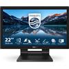 Philips B Line 222B9TA/00 LED display 54,6 cm [21.5] 1920 x 1080 Pixel Full HD LCD Touch screen Da tavolo Nero (Philips 222B9T - Monitor a 22 [21.5 visualizzabile] touchscreen [1080p] @ 60 Hz VA 3000:1 HDMI, DVI- [222B9TA/00]