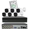 Dahua KIT XVR 8 canali 5 MP con 6 telecamere 5 MP 2.8 mm Dahua Incluso HARD DISK 1TB