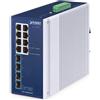 PLANET IP30 Industrial 8-Port Non gestito Gigabit Ethernet [10/100/1000] Allumin