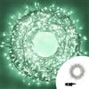 Wisdom Catena di luci 25 metri da 500 Led Verde Tiffany con cavo trasparente Wisdom