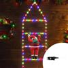 Wisdom Babbo Natale su scaletta luminosa 90 Led Multicolore Wisdom