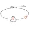 YFN Bracciale Sportivo 925 Argento Sterling Bracciale Sportivo Hobby Cuore Gioielli Regalo per Atleti Signore