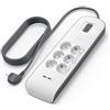 Belkin Ciabatta multipresa con USB e 6 prese, protezione dalle sovratensioni con 6 prese CA protette e 2 porte di ricarica USB-A da 2,4 A, cavo di prolunga da 2 m, presa multipla per casa e ufficio