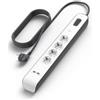 Belkin Ciabatta multipresa con USB e 4 prese, protezione dalle sovratensioni con 4 prese CA protette e 2 porte di ricarica USB-A da 2,4 A, cavo di prolunga da 2 m, presa multipla per casa e ufficio