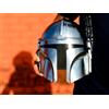Fatto a mano Elmetto Mandaloriano | Elmetto in acciaio replica film Star War con cinturino...