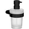 Inda Dispenser sapone a parete Mito nero opaco/vetro satinato 250 ml