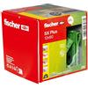 fischer Tasselli di espansione SX Plus Green 12 x 60, scatola con 20 tasselli sostenibili, tasselli multiuso realizzati con materie prime rinnovabili, tenuta ottimale in calcestruzzo, mattoni pieni,