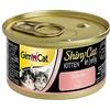 GimCat ShinyCat Kitten Pollo in gelatina, Alimento umido con carne e taurina per gattini, 24 scatolette, 24 x 70 g