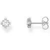 Thomas Sabo Orecchini vintage con pietra bianca in argento 925 riciclato H2311-051-14