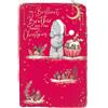 Me to You - Biglietto di Natale Tatty Teddy per fratello brillante, collezione ufficiale Tatty Teddy con pud di Natale, 15,2 x 22,7 cm