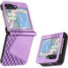 OKZone Cover per Samsung Galaxy Z Flip 6,Custodia a Libro in Pelle Protettiva Folio Portafoglio con Chiusura Magnetica e Slot per Carte Wallet Case Flip Cover(Porpora)