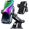 VANMASS Porta Cellulare Auto【Protezione di Qualità Militare】,【Brevetti e Certificati di Sicurezza】Universale Cruscotto Parabrezza Ventosa Bocchetta Supporto Telefono para iPhone 16 15 Pro Max Samsung