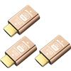 FUERAN Set di 3 emulatori HDMI Pass-Through EDID per uso con splitter video, switch e prolunga (senza testa) 1920 x 1080 @ 60 Hz