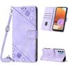 Mo-Beauty Custodia per Samsung Galaxy A32 4G/A32 Lite, PU Pelle Portafoglio Flip Custodia a tracolla [Supporto] [Scomparto per carte] [Chiusura Magnetica] Cover per Samsung A32 4G - Viola