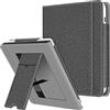 FINTIE Custodia per 7 Kobo Libra Colour (2024) / Kobo Libra 2 (2021) eReader - Stand Cover Protettiva Case con Card Slot e Hand Strap, Auto Sveglia/Sonno, Grigio