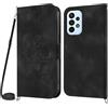 Netany Cover per Samsung Galaxy A53 5G con Cordino, Flip Portafoglio Custodia in Pelle, [2 Porta Carte][Chiusura Magnetica],Custodia Libro Antiurto Cover con Laccio per Samsung A53 5G (Nero)