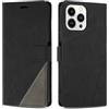 SONWO Cover per iPhone 13 PRO, Flip Caso in PU Pelle Case Cover Custodia con Slot per Schede e Supporto Stand per iPhone 13 PRO, Nero