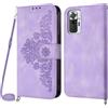 Netany Cover per Xiaomi Redmi Note 10 Pro 4G/ Note 10 Pro Max con Cordino, Flip Portafoglio Custodia in Pelle, [2 Porta Carte][Chiusura Magnetica],Custodia Libro Antiurto Cover con Laccio (Viola)