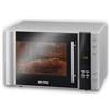 SEVERIN Microonde 3 in 1 con griglia e funzione aria calda, mini forno con 10 programmi automatici, forno a microonde multifunzione con piatto girevole e griglia, argento/nero, MW 7775