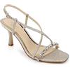 Jewel Badgley Mischka Alexis, Sandali con Tacco Donna, Oro Chiaro, 38 EU